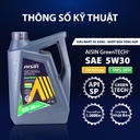 Nhớt Động Cơ Aisin 5W-30 SN/CF Semi Synthetic 4 Lít ESSNP0534P