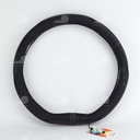 Bao vô lăng CIND PU+TPE kiểu D E011D Size M đen/đen