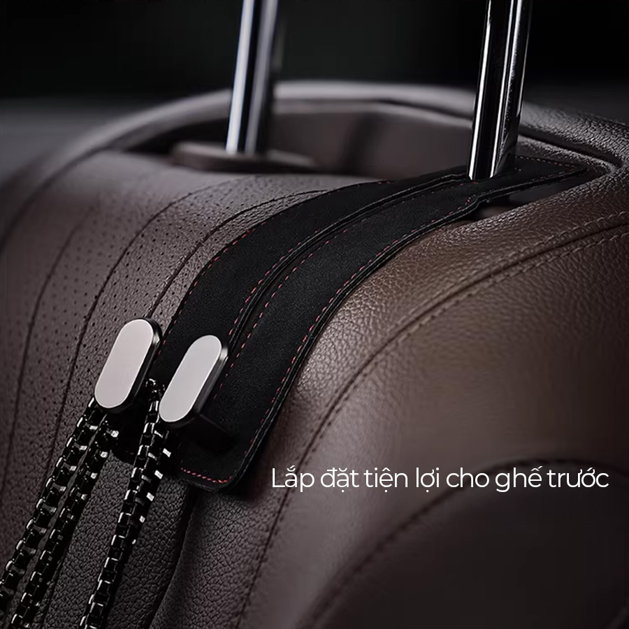 CIND BO-N021 (Đen) Móc treo đôi sau ghế (da)