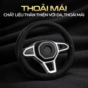 Bao vô lăng CIND PU+TPE E011 size M đen/đen