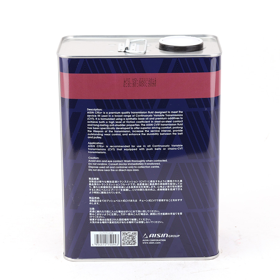 Nhớt Hộp Số Tự Động Aisin CFEx CVTFMulti  4 Lít CVTF004S/CVTFP04SB