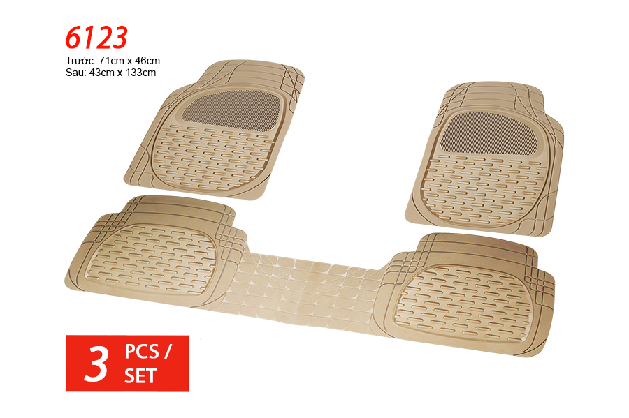 PLASTIC MAT PACKY PODA  6123-BEIGE  3PCS/1SET