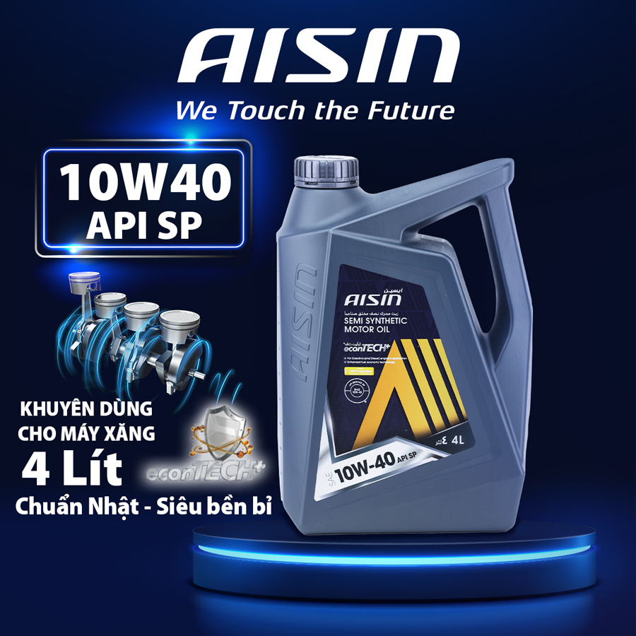 AISIN econTECH+ Semi Synthetic Motor Oil 10W-40 SN PLUS 