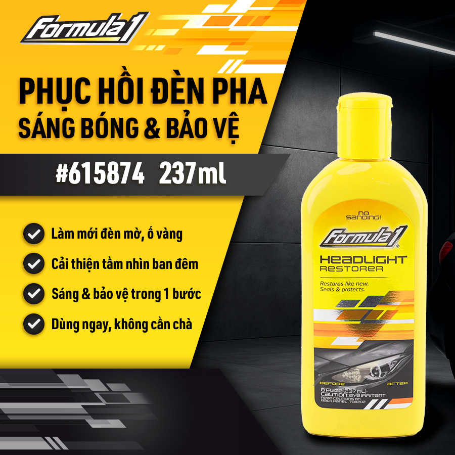 FORMULA 1 HEADLIGHT RESTORER 12/8 OZ.