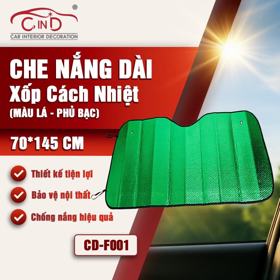 CAR SUNSHADE CIND (màu bạc/xanh) CD-F001 70*145CM