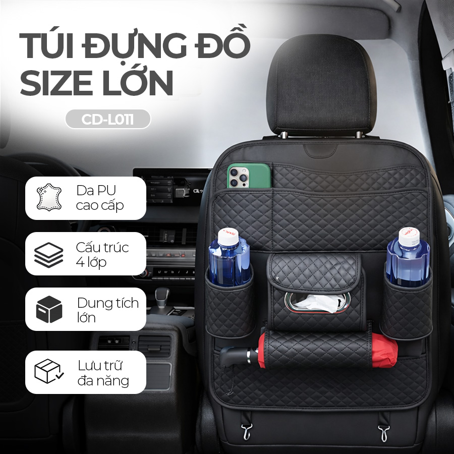 LARGE BACK SEAT BAG CD-L011 đen