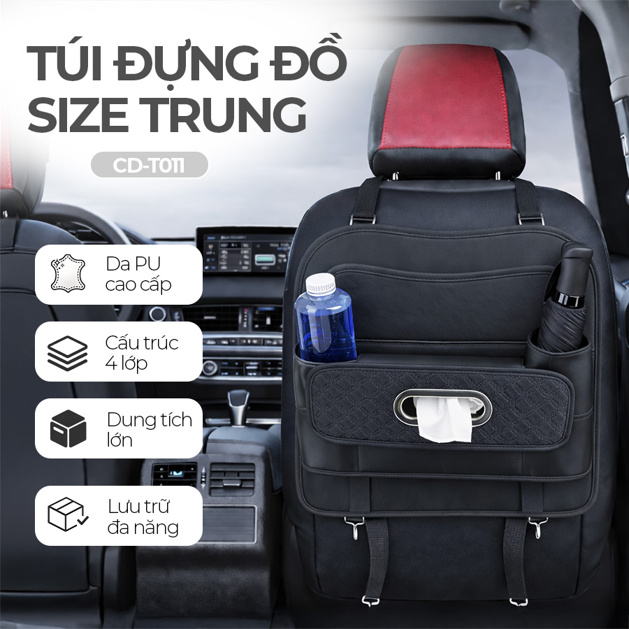 MEDIUM BACK SEAT BAG CD-T011 đen