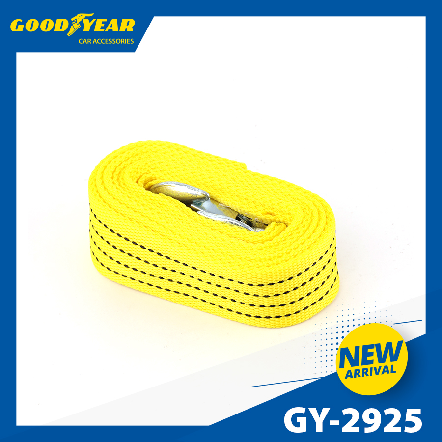 Bộ cứu hộ 8 món GOODYEAR GY-2925 (Dây sạc bình 2m5 250A, dây kéo xe 4m- đèn pin, búa thoát hiểm, bao tay, đèn pin, bảng tam giác cảnh báo, đèn tín hiệu, túi đựng)