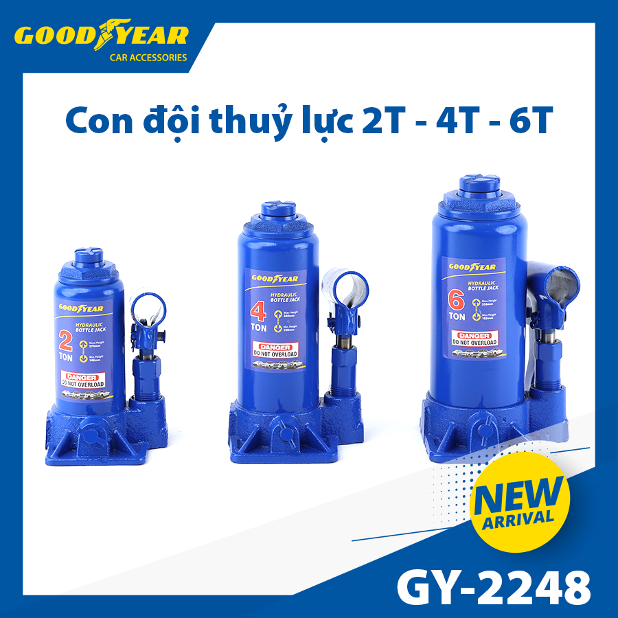 Con đội thủy lực đứng GOODYEAR GY-2248 4T cao 180mm-350mm 立頂