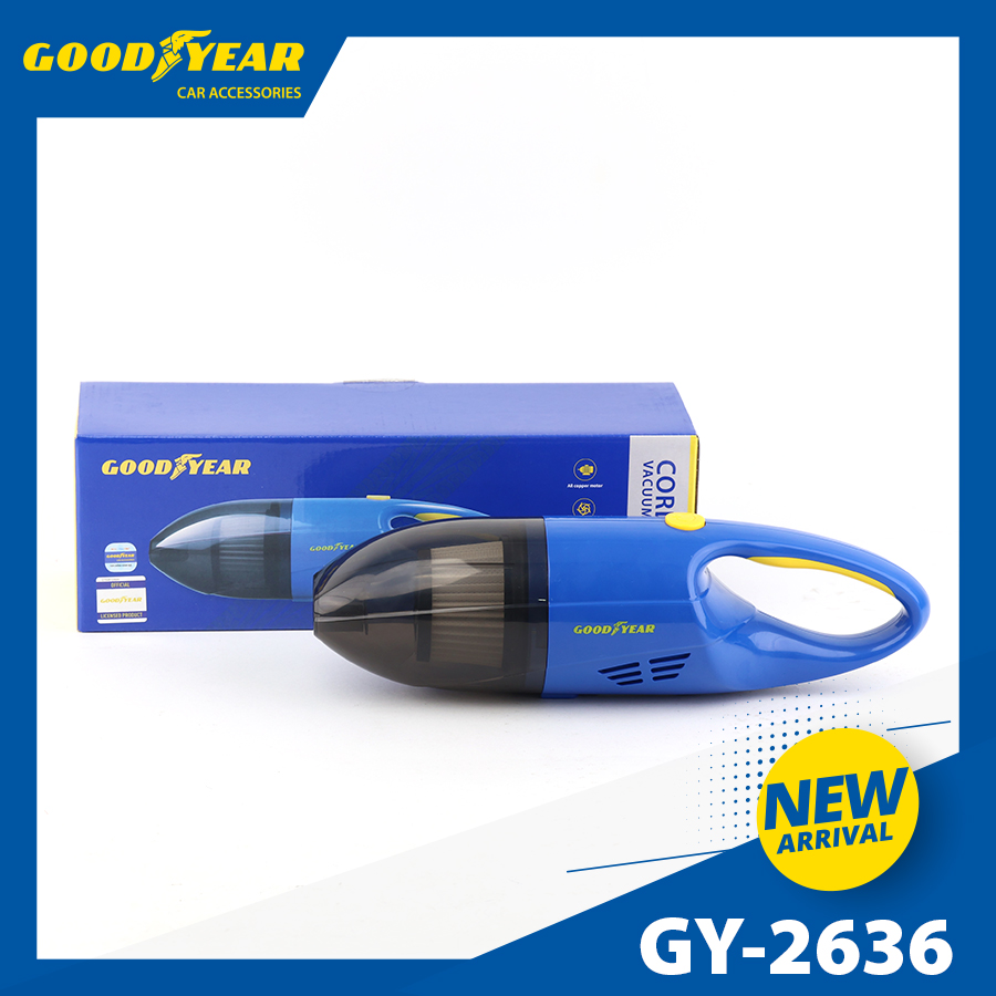 Máy hút bụi mini không dây GOODYEAR GY-2636 9V-76.8W - 6.1Kpa-2000mAh-cổng sạc USB