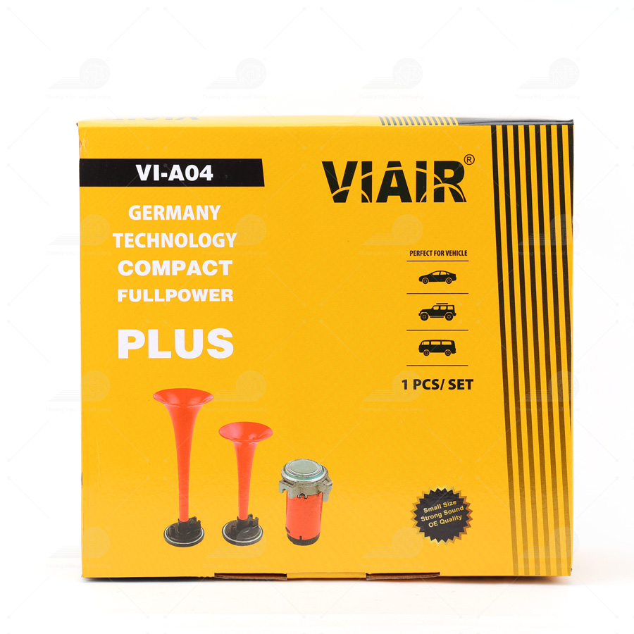 Kèn hơi 2 loa đỏ Viair (có rờ le) ( mô tơ A) VI-A04 12V