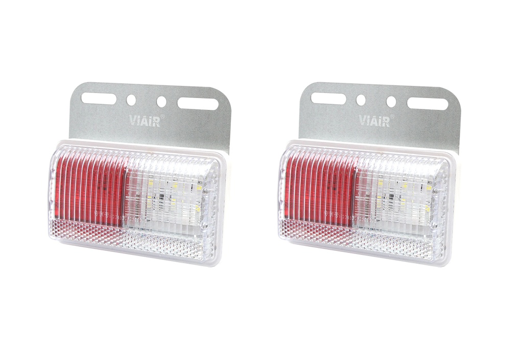 Đèn hông chữ nhật lớn 2 màu VIAIR VI-101A-12V trắng đỏ 129*113*28mm 2PCS/SET