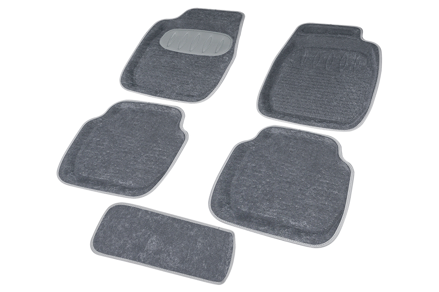 3D CAR MAT 1SET/5PCS 555-1 Polyester Carpet   2362 -2F3R GREY