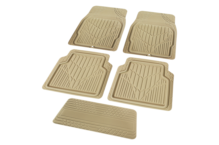 Universal Fit Mat 666-5  2399 -2F3R (5PCS/1SET) TPR+XPE+Polyester (KAGU 666-5 Beige