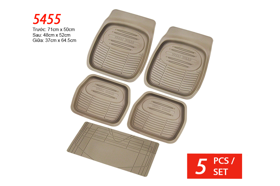 PLASTIC MAT PACKY PODA  5455-BEIGE 5PCS/1SET