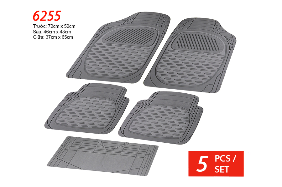 PLASTIC MAT PACKY PODA  6255-GREY  5PCS/1SET