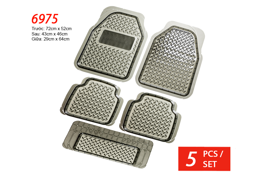 PLASTIC MAT PACKY PODA  6975-SMOKE 5PCS/1SET