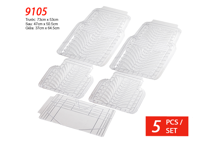 PLASTIC MAT PACKY PODA  9105-CLEAR 5PCS/1SET