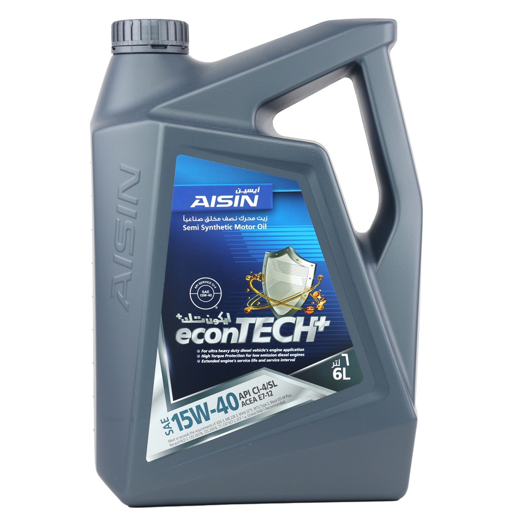AISIN econTECH+ Semi Synthetic Motor Oil 15W-40 CI-4/SL 