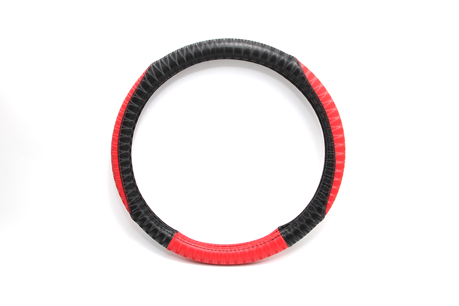 STEERING WHEEL COVER P522 SIZE M Black/red