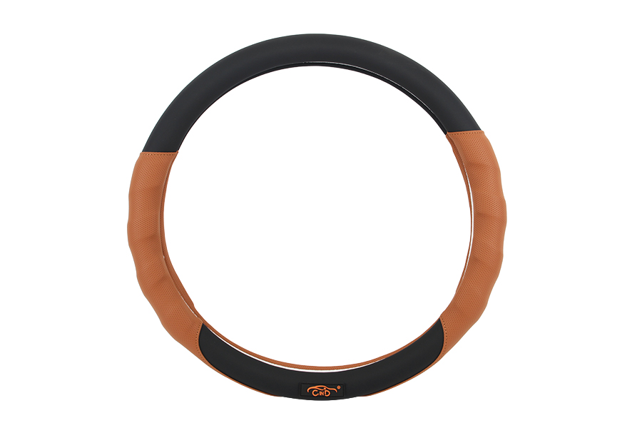 STEERING WHEEL COVER S048 Black/Brown