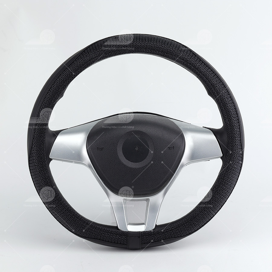 STEERING WHEEL COVER STYLE SIZE M CIND E011 đen/đen