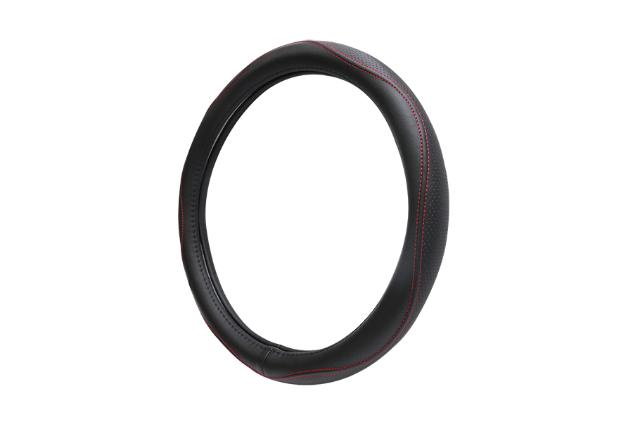 STEERING WHEEL COVER TF-1756 Black/red