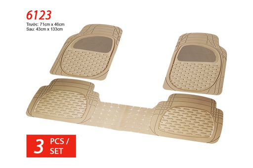 [TXPA6123K] PLASTIC MAT PACKY PODA  6123-BEIGE  3PCS/1SET