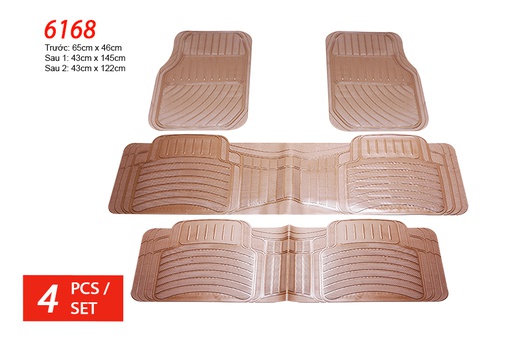 [TXPA6168K] PLASTIC MAT PACKY PODA  6168-BEIGE  4PCS/1SET