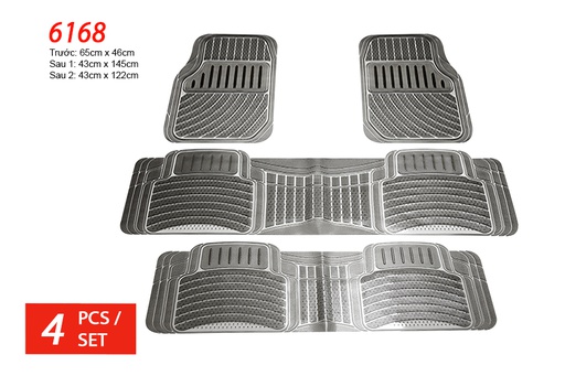 [TXPA6168D] PLASTIC MAT PACKY PODA  6168-SMOKE  4PCS/1SET