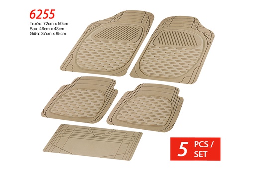 [TXPA6255K] PLASTIC MAT PACKY PODA  6255-BEIGE  5PCS/1SET