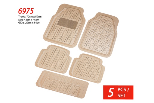 [TXPA6975K] PLASTIC MAT PACKY PODA  6975-BEIGE 5PCS/1SET