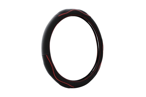 [BTLWMG306DD] STEERING WHEEL COVER G306 (M) black/red