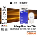 Bóng gim lớn T20 1 tim (W21W) (màu vàng) 12V 21W N582A Hiệu NEOLUX (bản sao)